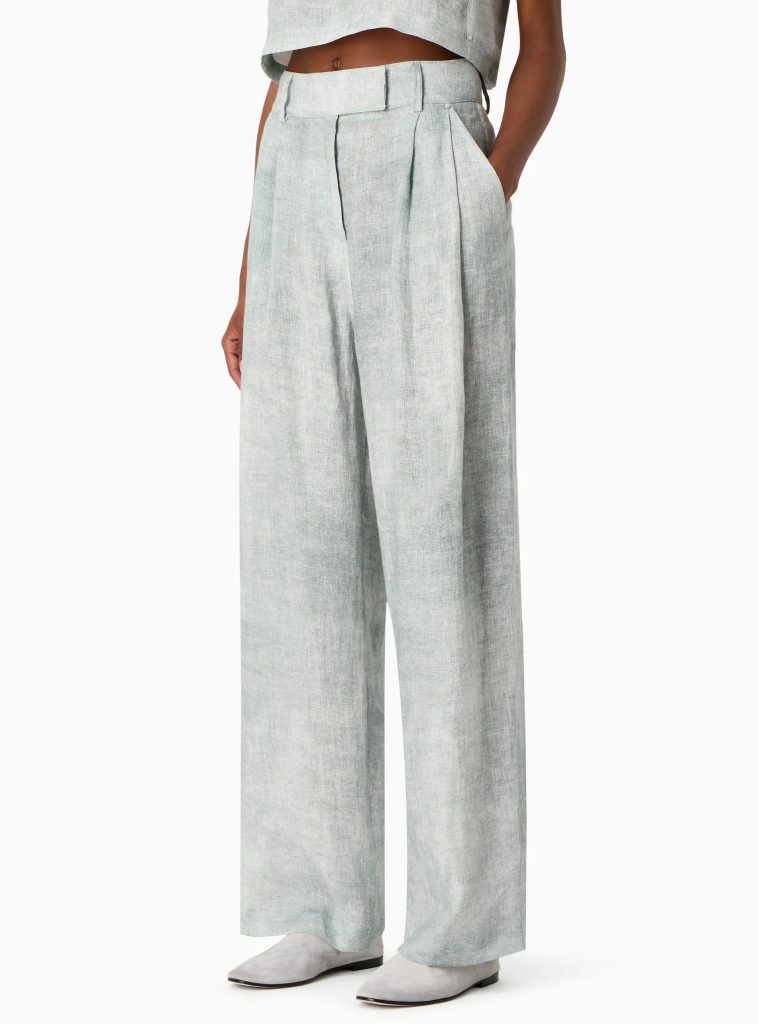 linen denim trousers