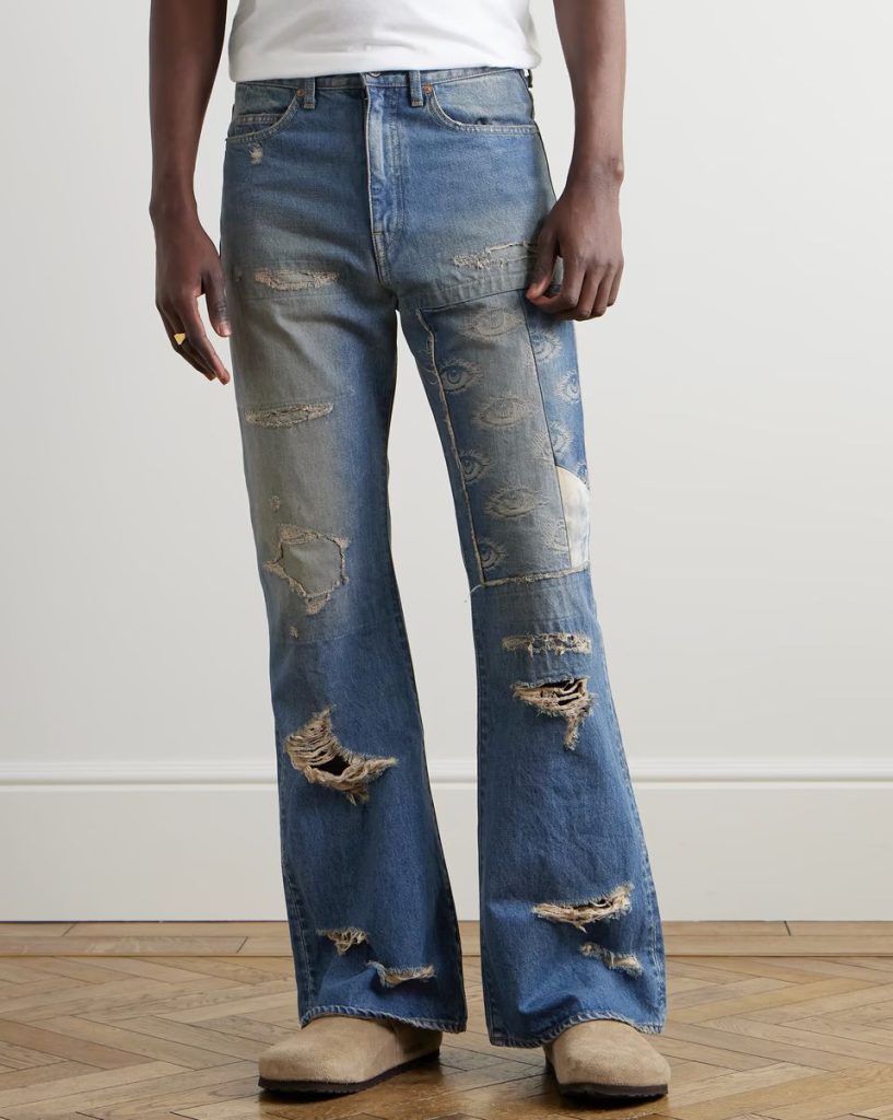 distressed jeans