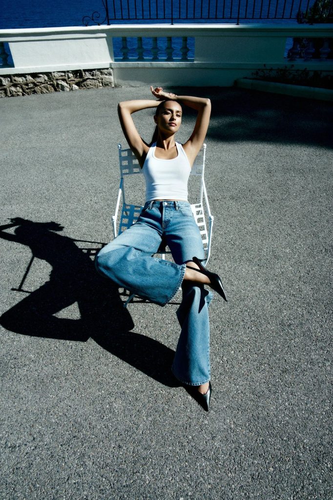wide-leg jeans