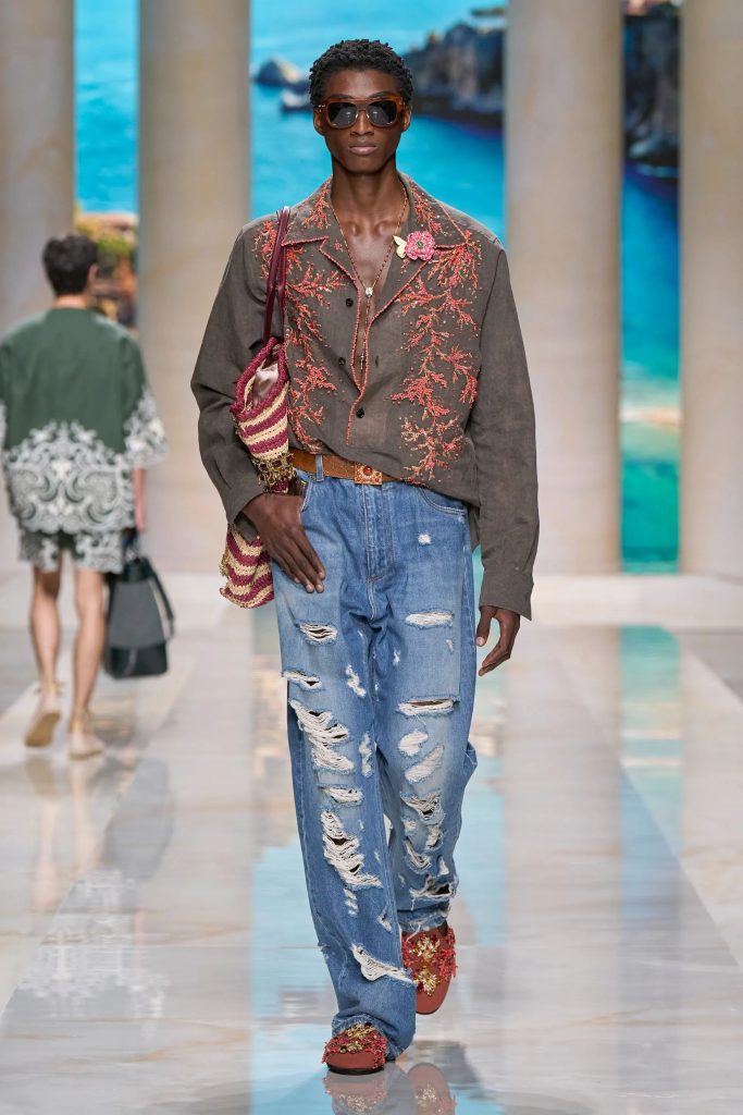 distressed jeans