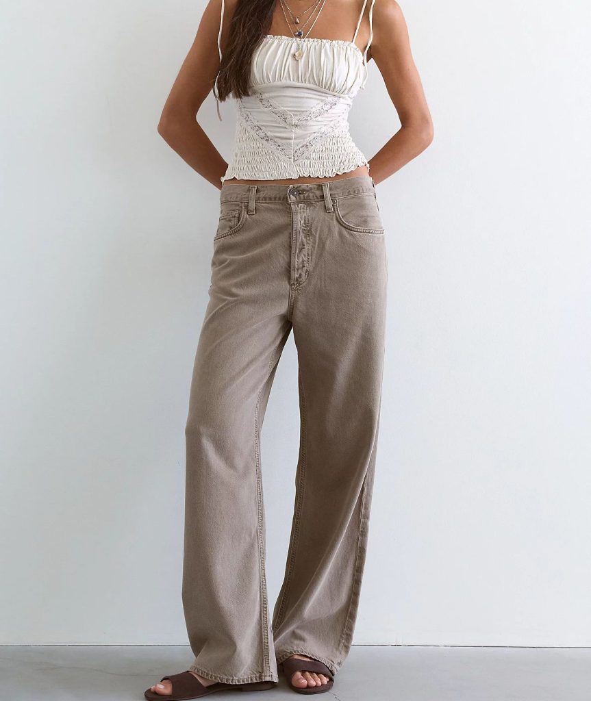 beige jeans