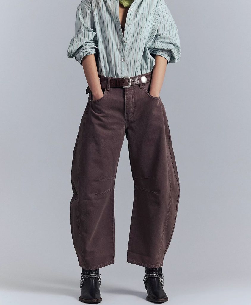 barrel leg jeans
