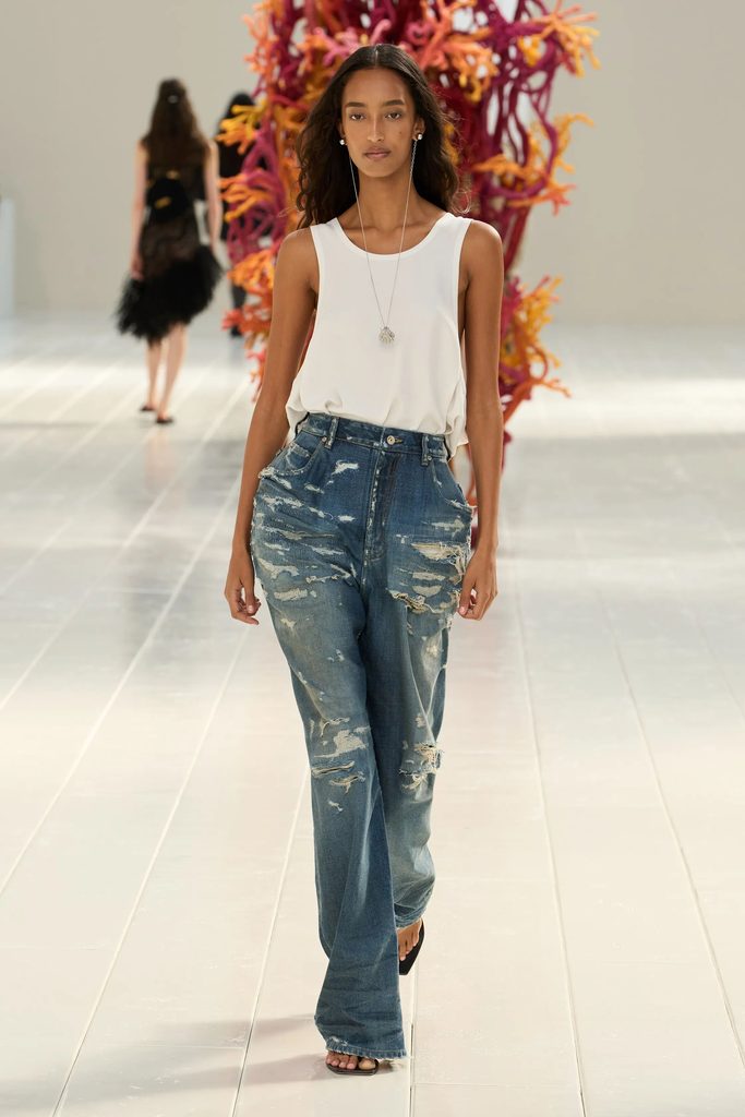 distressed jeans